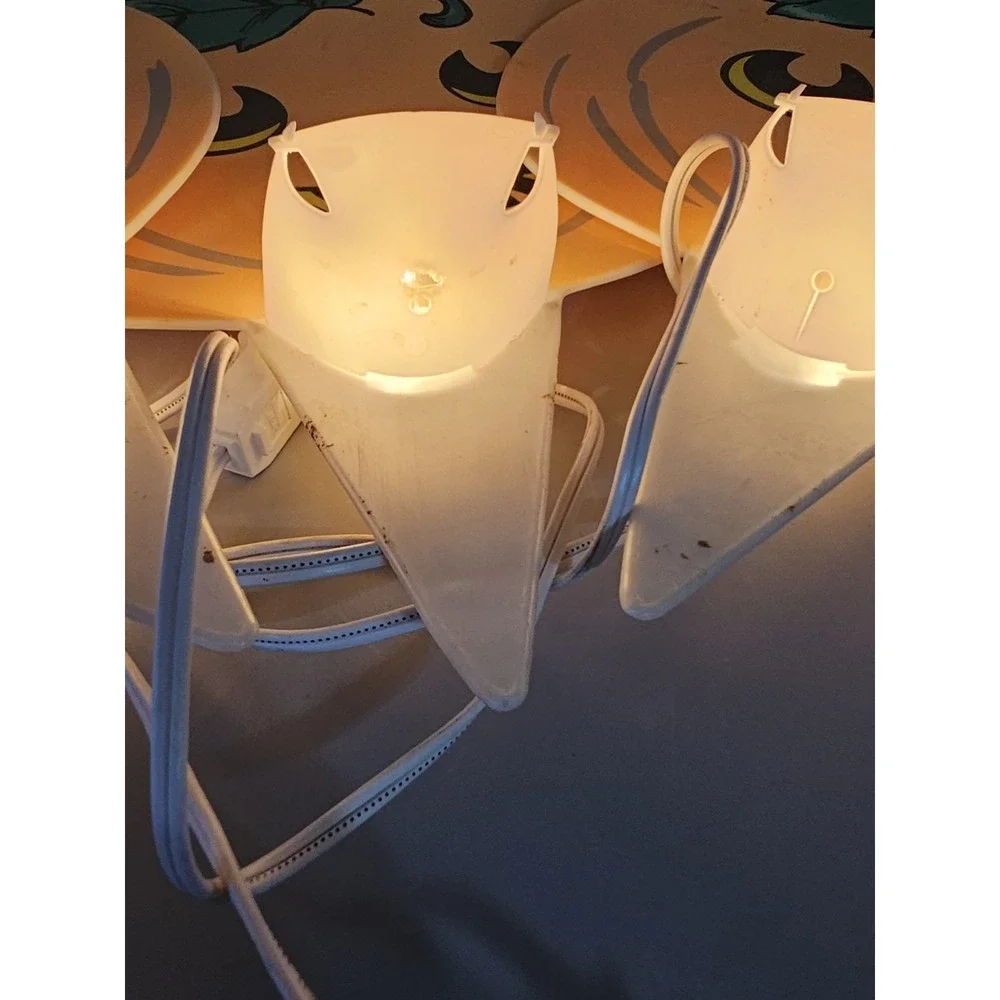 Vintage 90s Halloween Plastic Yard Sticks Set Of 3 Light Up‎ Jack O Lanterns